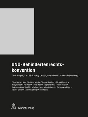 cover image of UNO-Behindertenrechtskonvention